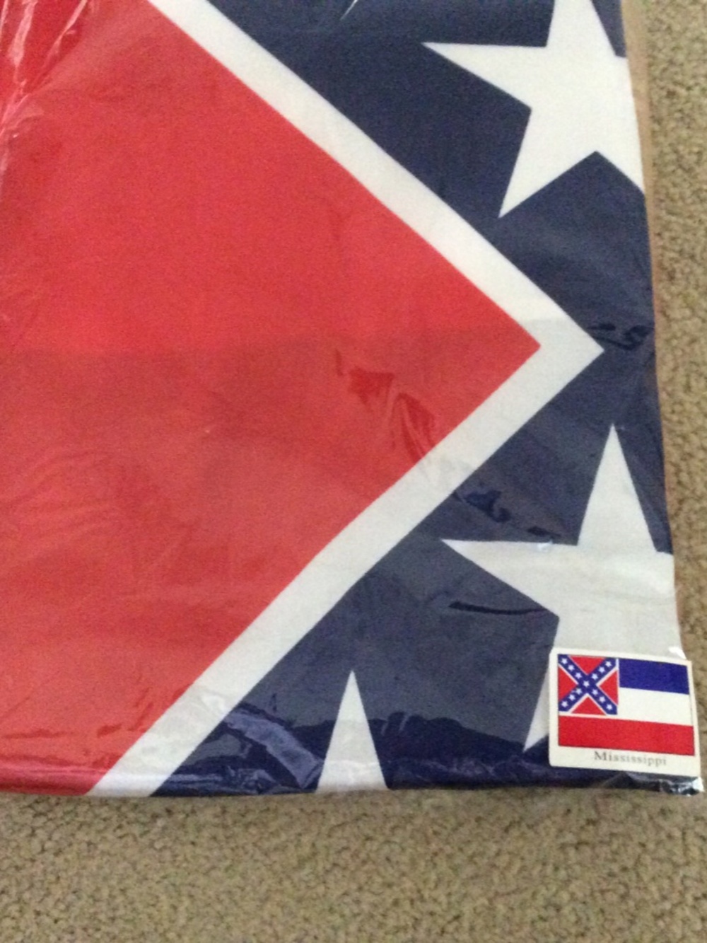 Old Mississippi State Flag 35"x 60" Red White Blue - Picture 2 of 3